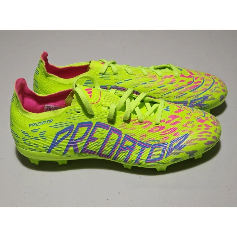 Adidas Predator 24 League FG MG Soccer Cleats‎ Neon Green JH6471 Men's 7